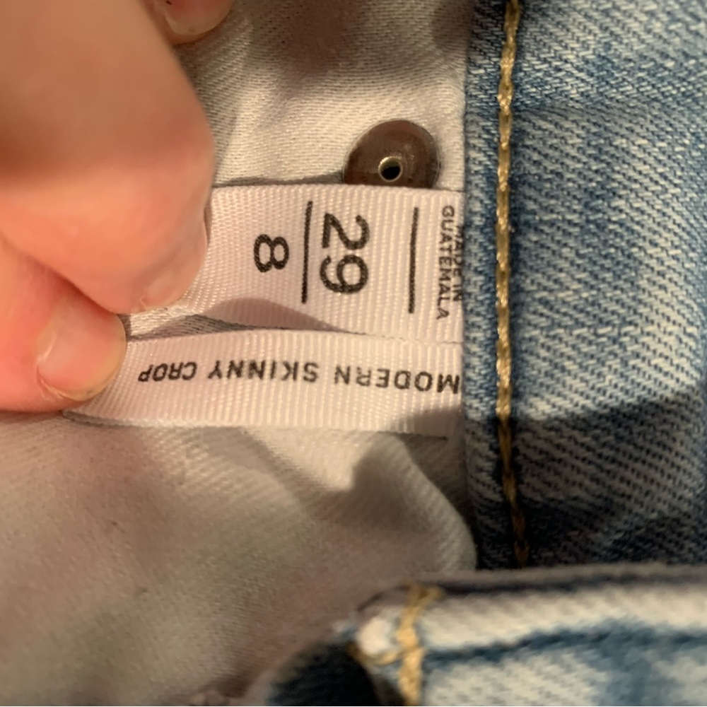 LOFT crop 32” waist jeans , “modern skinny crop “ - Picture 9 of 9